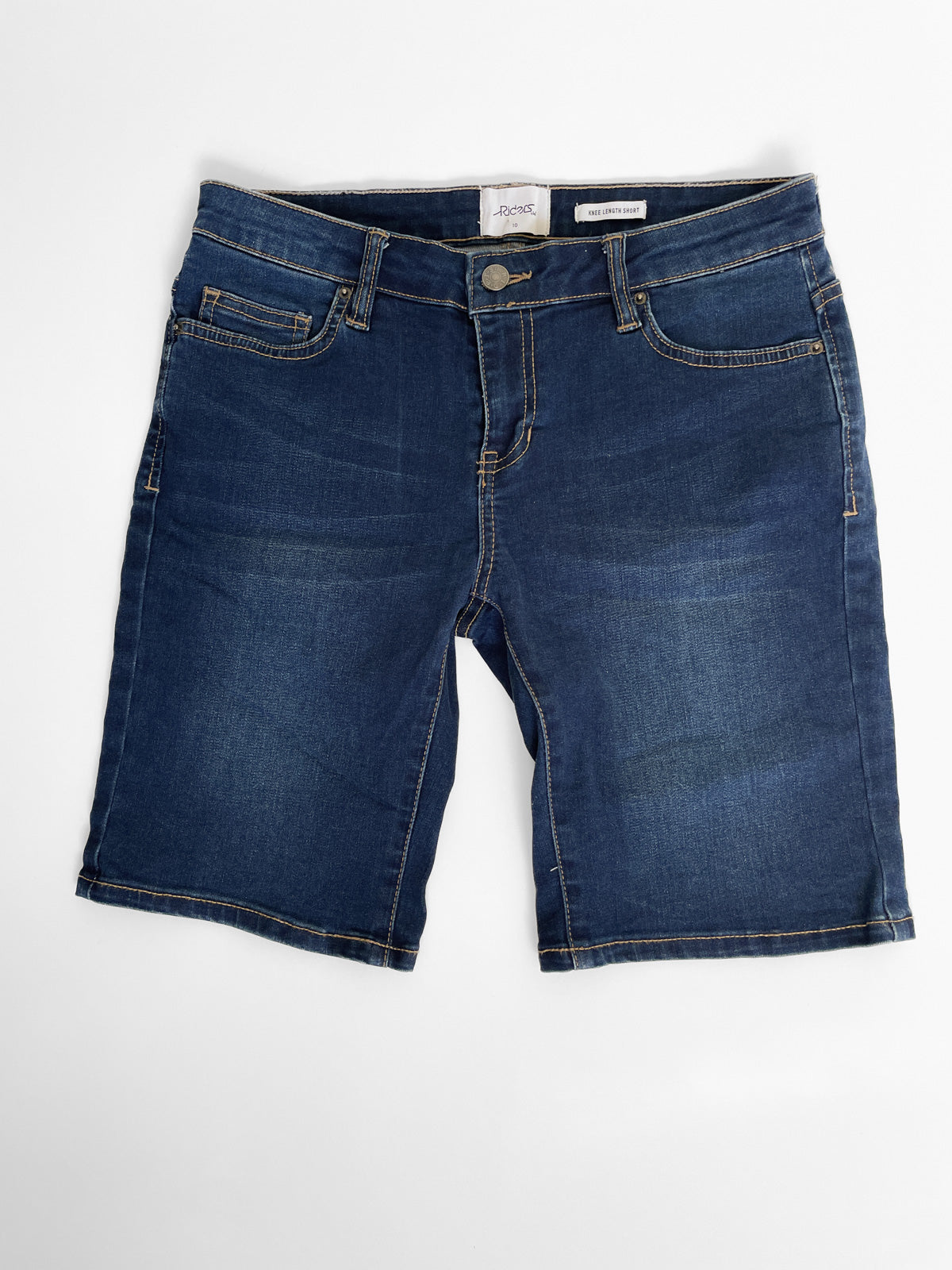 Dark Wash Denim Riders by Lee Knee Length Jort Short