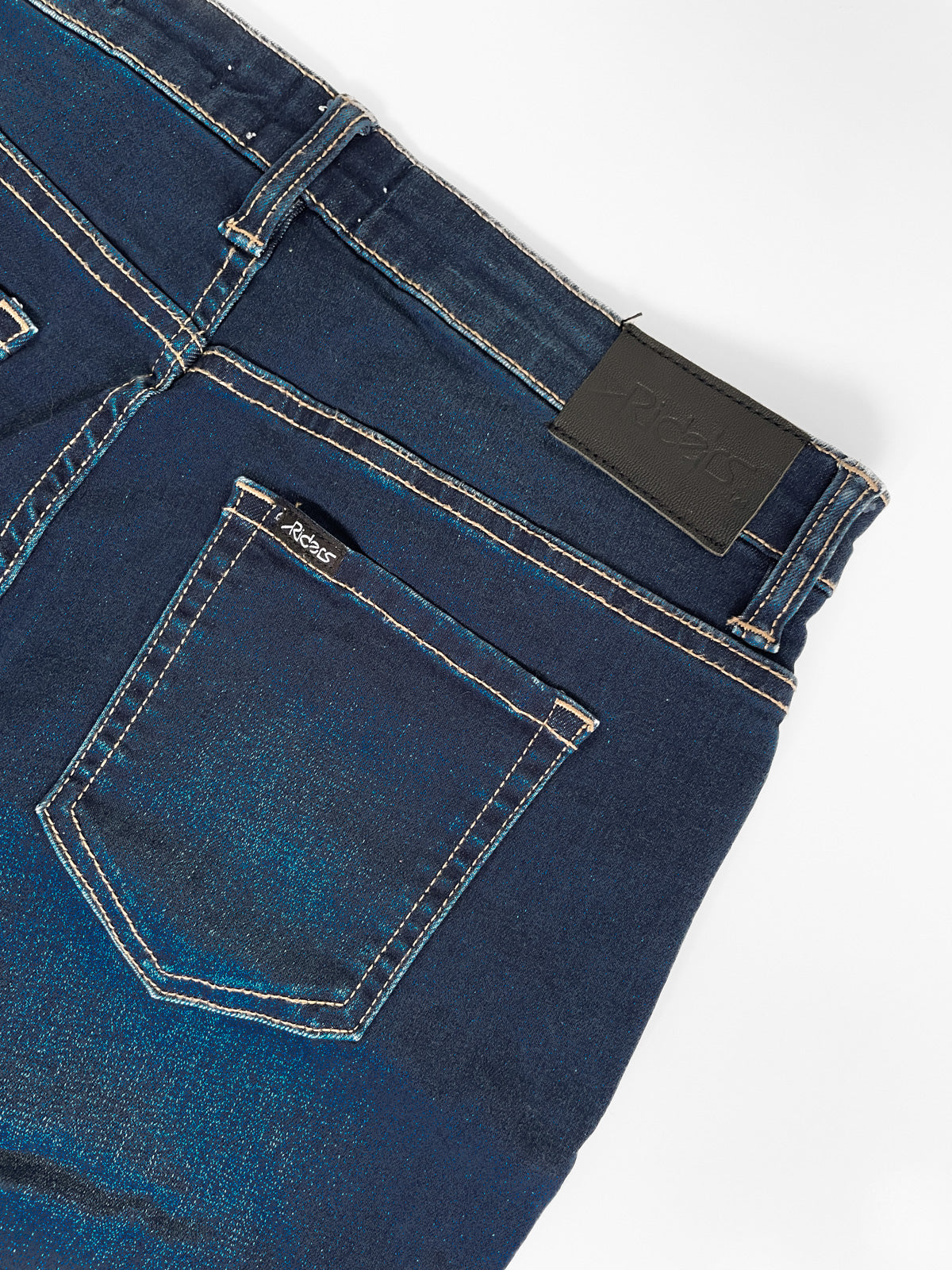 Dark Wash Denim Riders by Lee Knee Length Jort Short