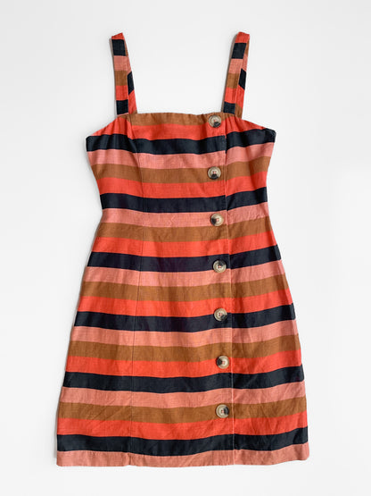 Fiesta Stripe Square Neck Mini Mod Dress