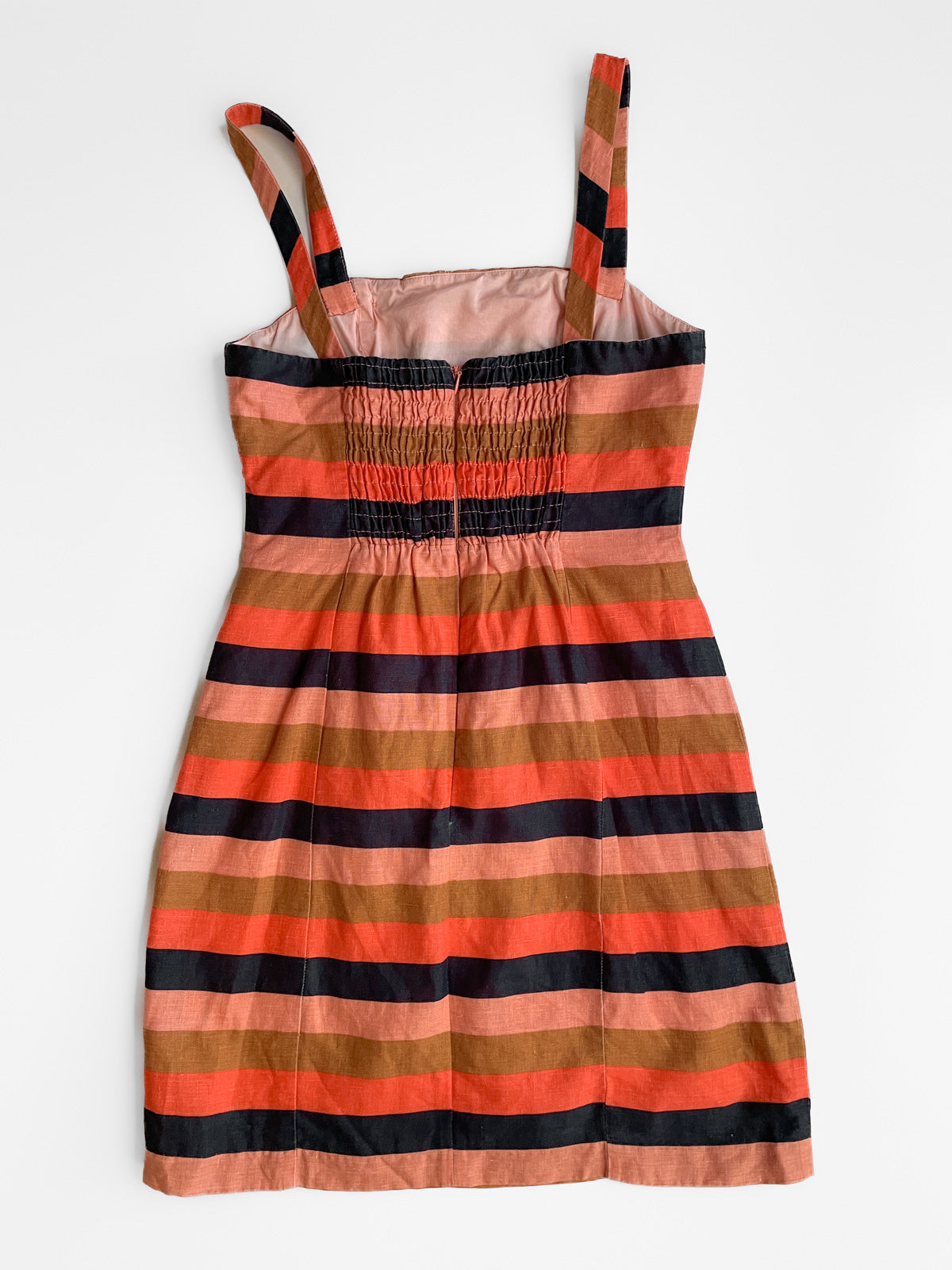 Fiesta Stripe Square Neck Mini Mod Dress