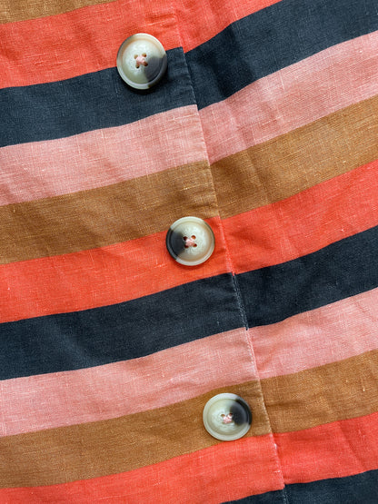 Fiesta Stripe Square Neck Mini Mod Dress