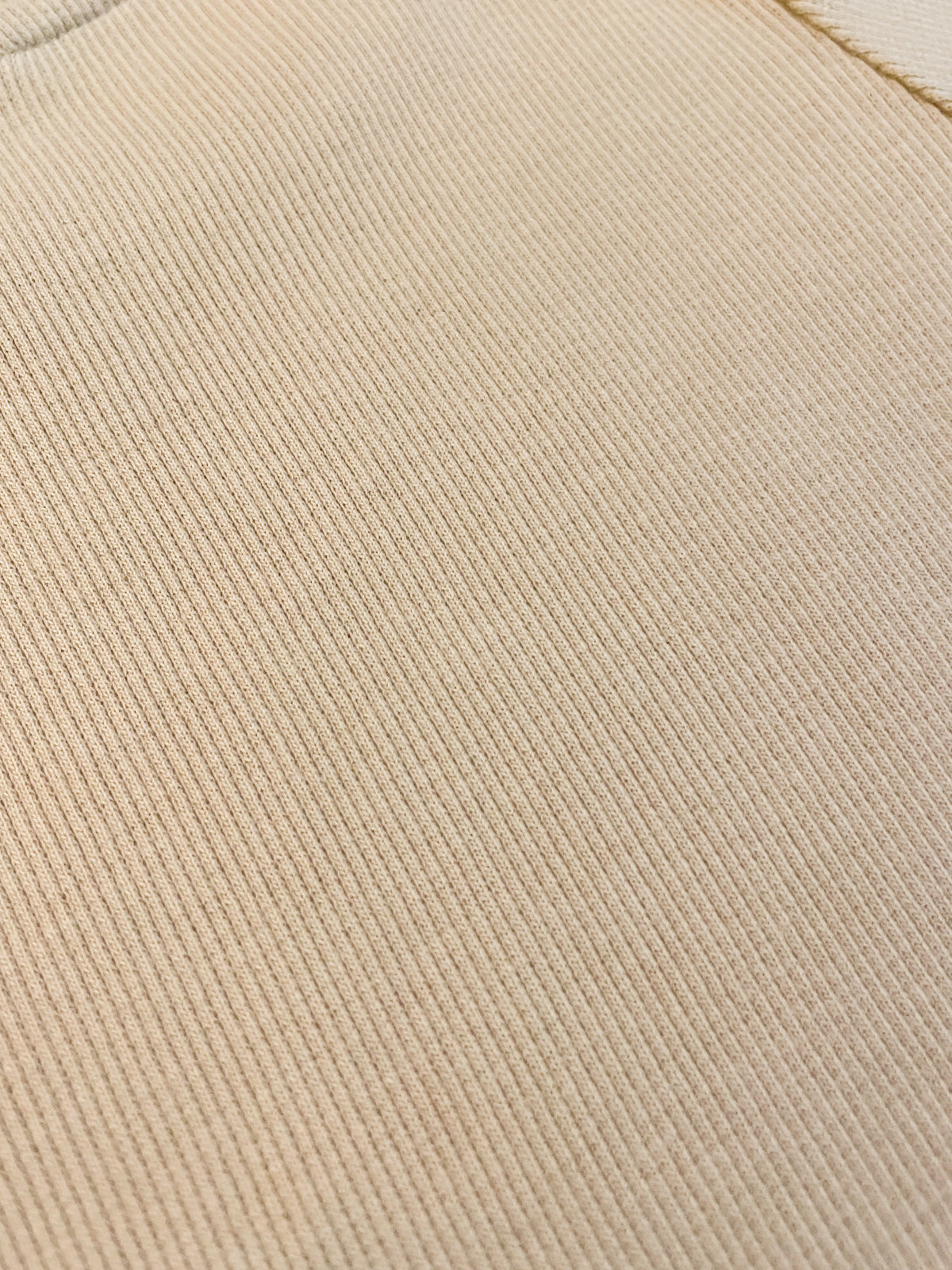 Camel Organic Cotton Ribbed Tee