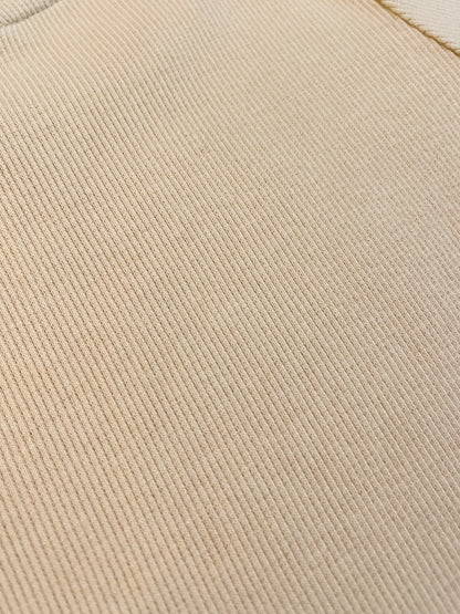 Camel Organic Cotton Ribbed Tee