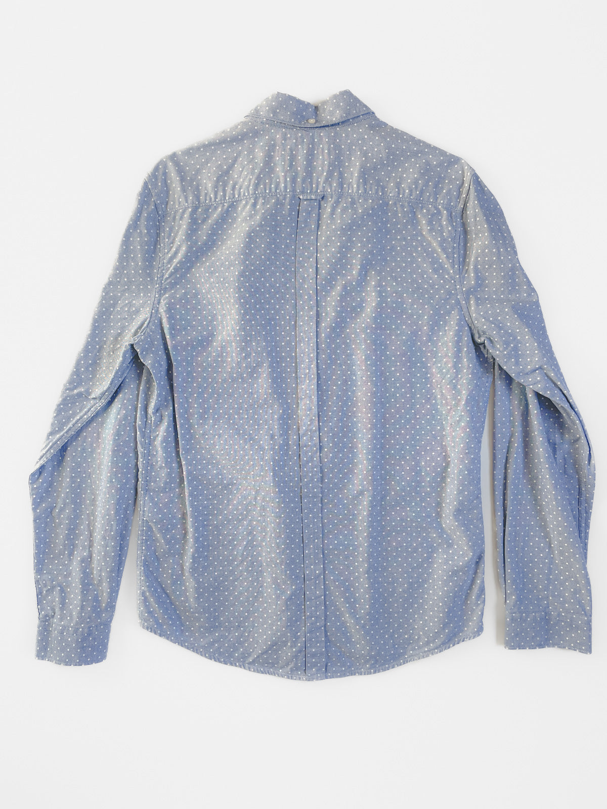 Polka Dot Chambray Oxford Shirt