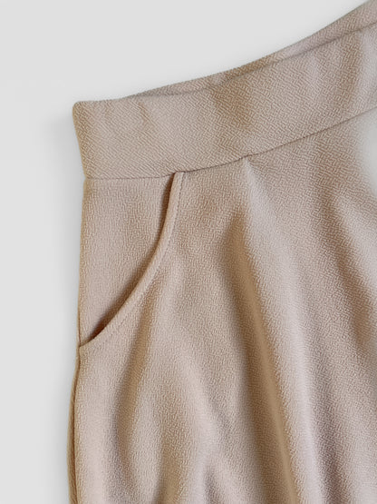 A-Line Pastel Pink Midi Skirt
