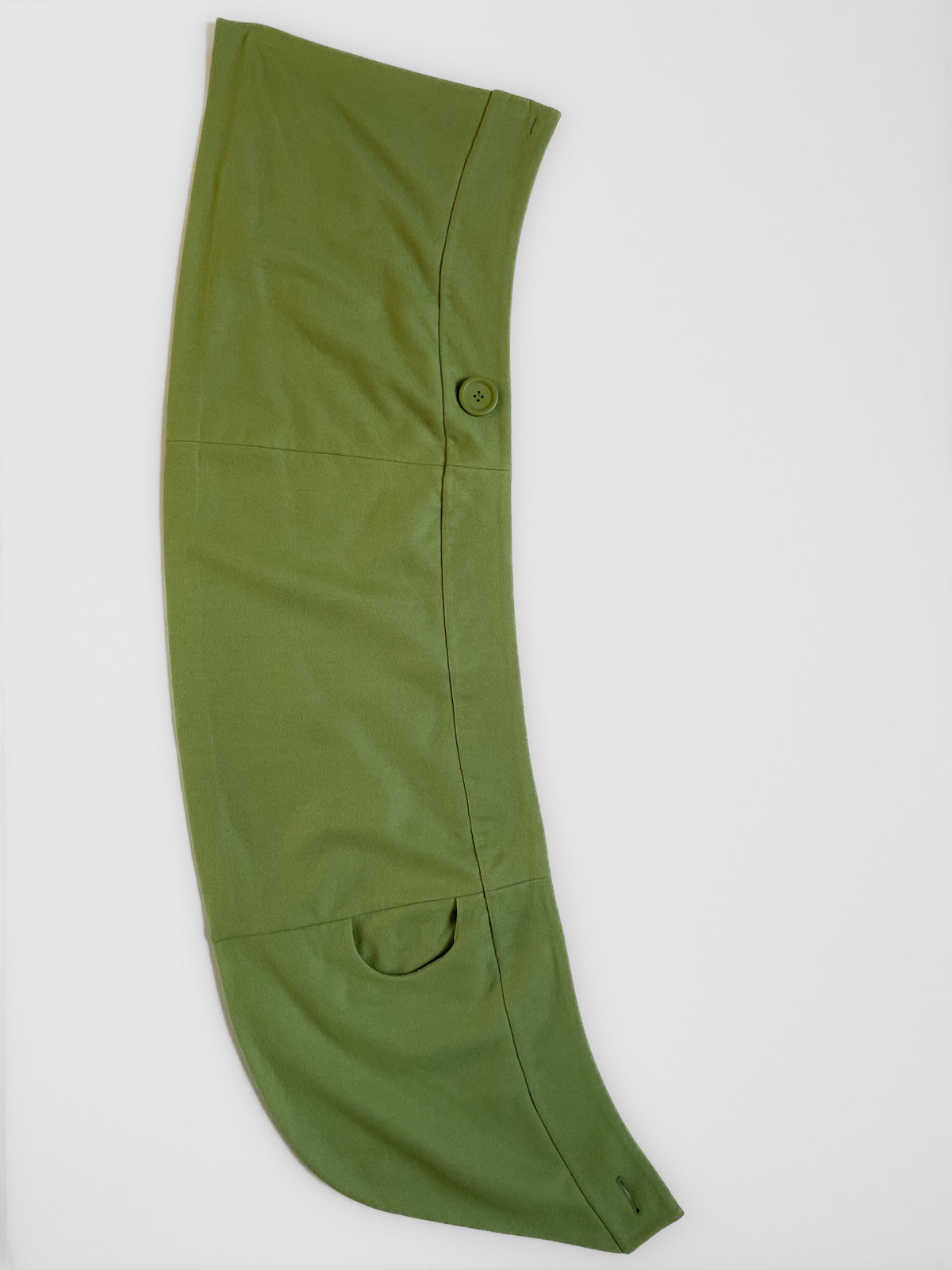 Woollen Mod Mini Wrap Skirt in Chartreuse Green