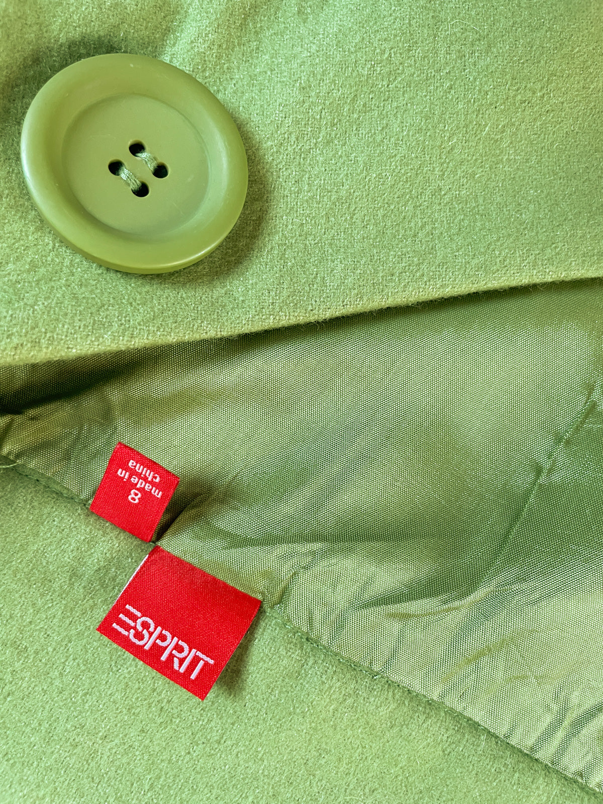 Woollen Mod Mini Wrap Skirt in Chartreuse Green