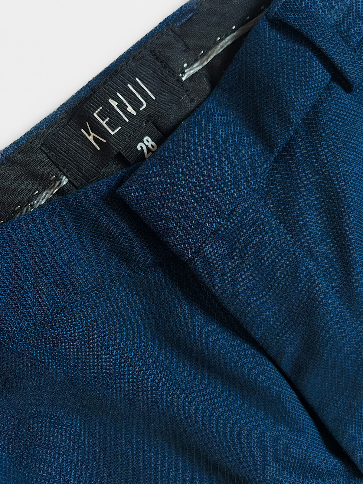 Blue Twill Suit Trousers