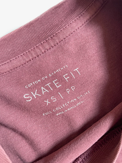 Soft Cotton Skate Fit Tee in Vintage Plum