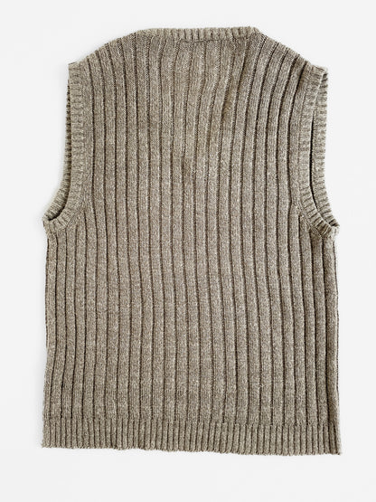 Cable Knit Vest in Oatmeal