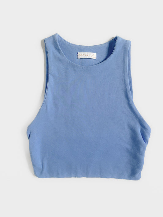 Light Cornflower Blue Crop Tank Top