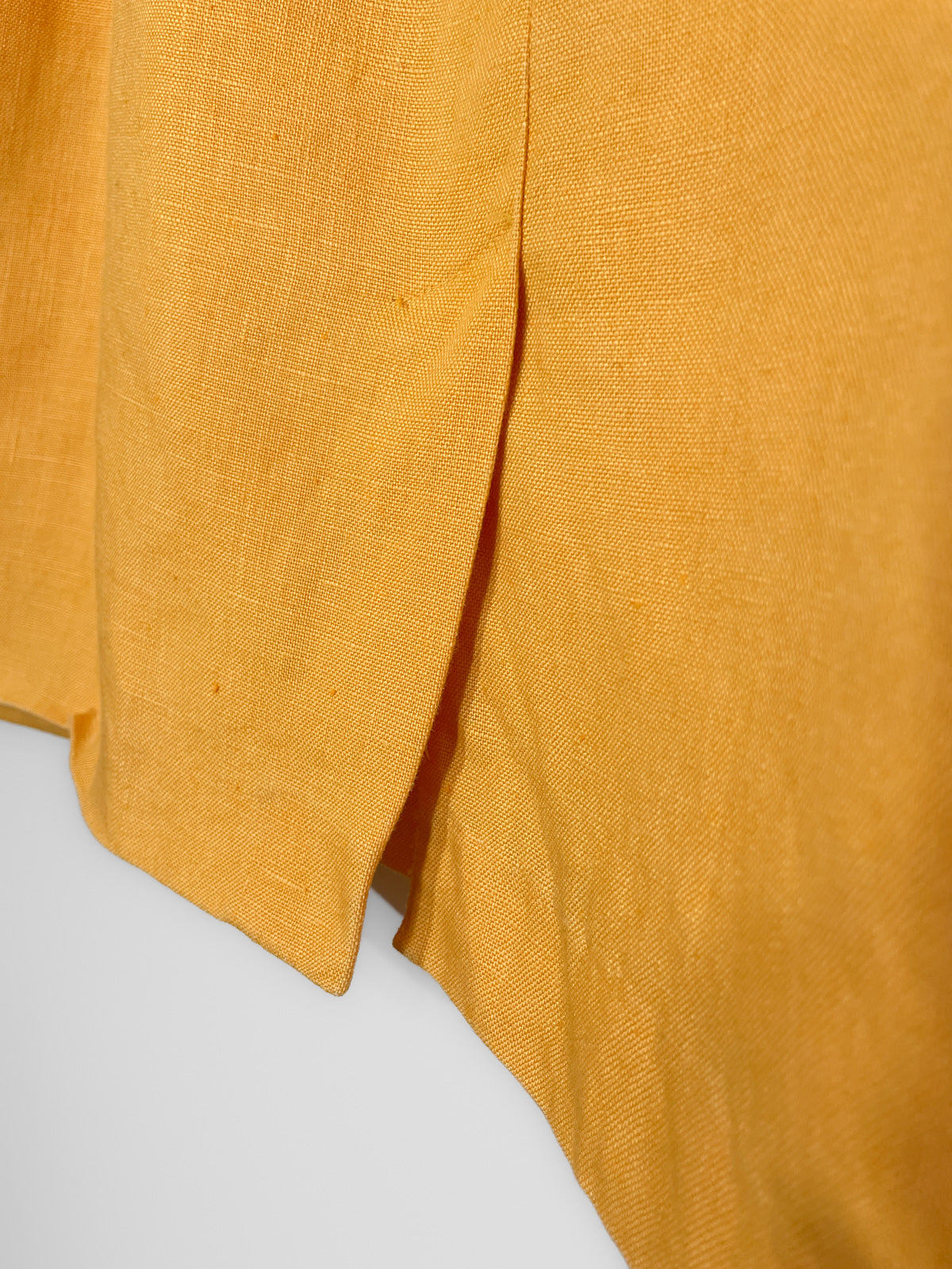 Golden Yellow Mustard Linen Pencil Skirt