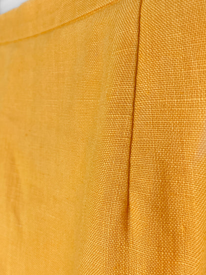 Golden Yellow Mustard Linen Pencil Skirt