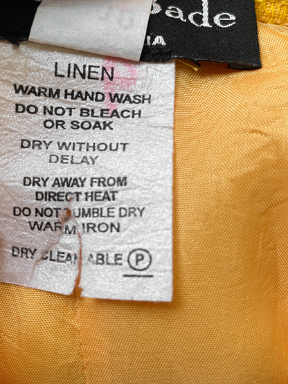 Golden Yellow Mustard Linen Pencil Skirt