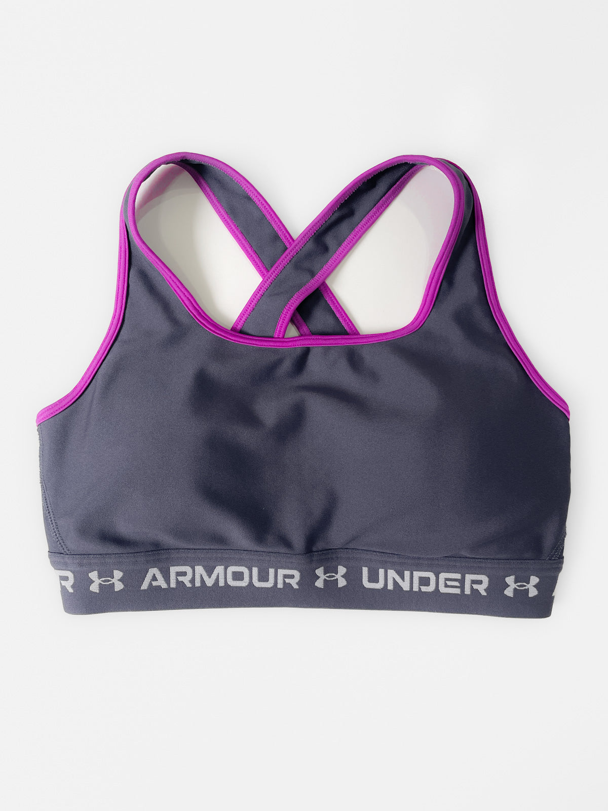 Charcoal & Magenta Sports Bra