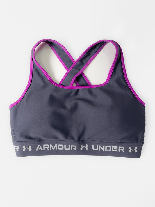 Charcoal & Magenta Sports Bra