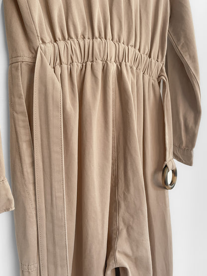 Cotton Jumpsuit in Camel