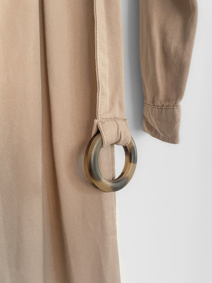 Cotton Jumpsuit in Camel