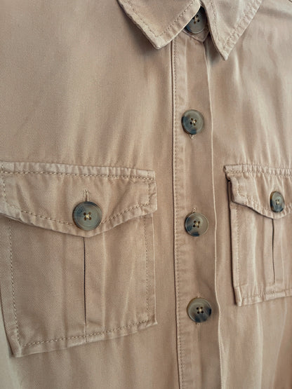 Cotton Jumpsuit in Camel