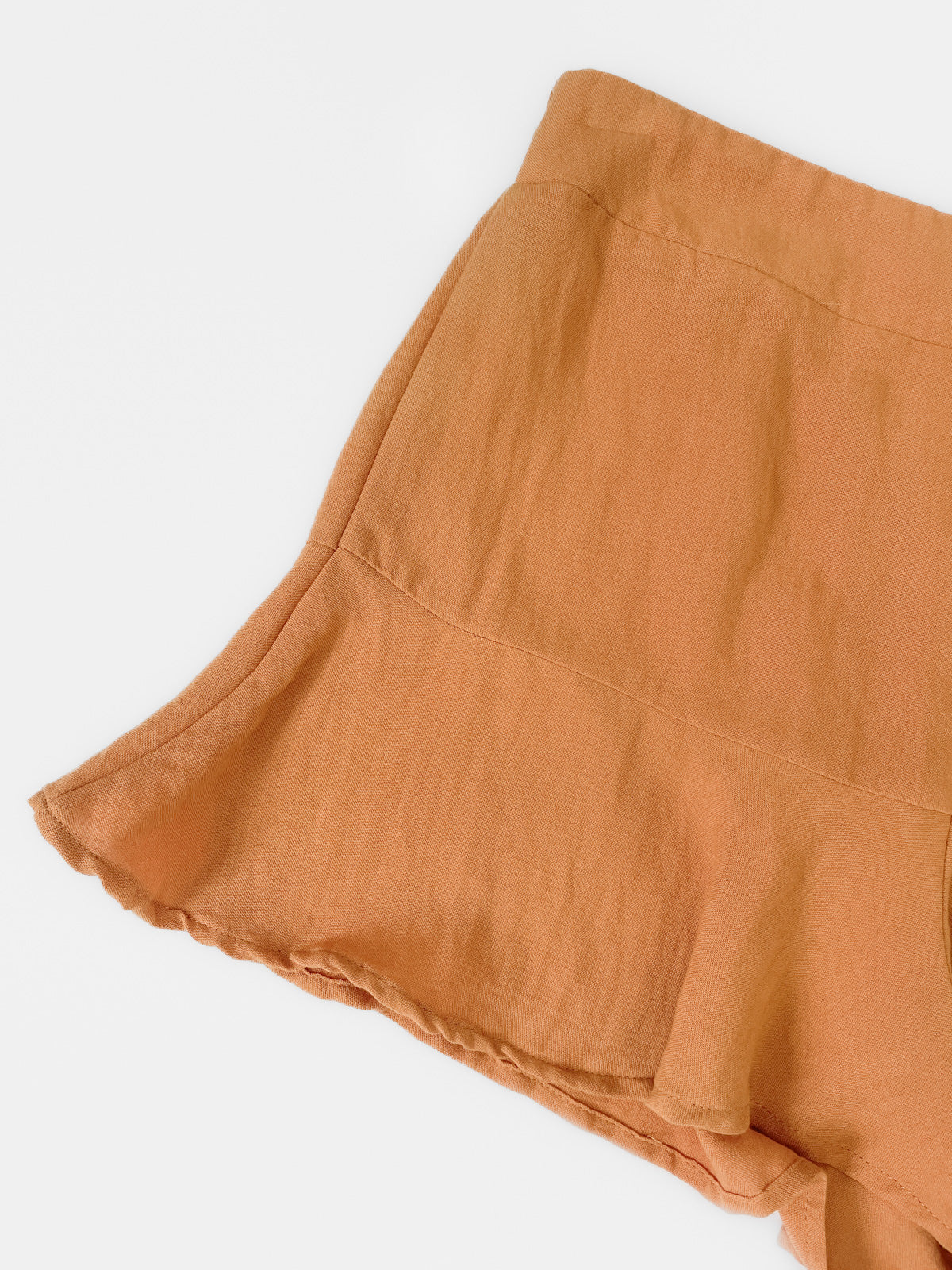 Fluted Rust Shorts
