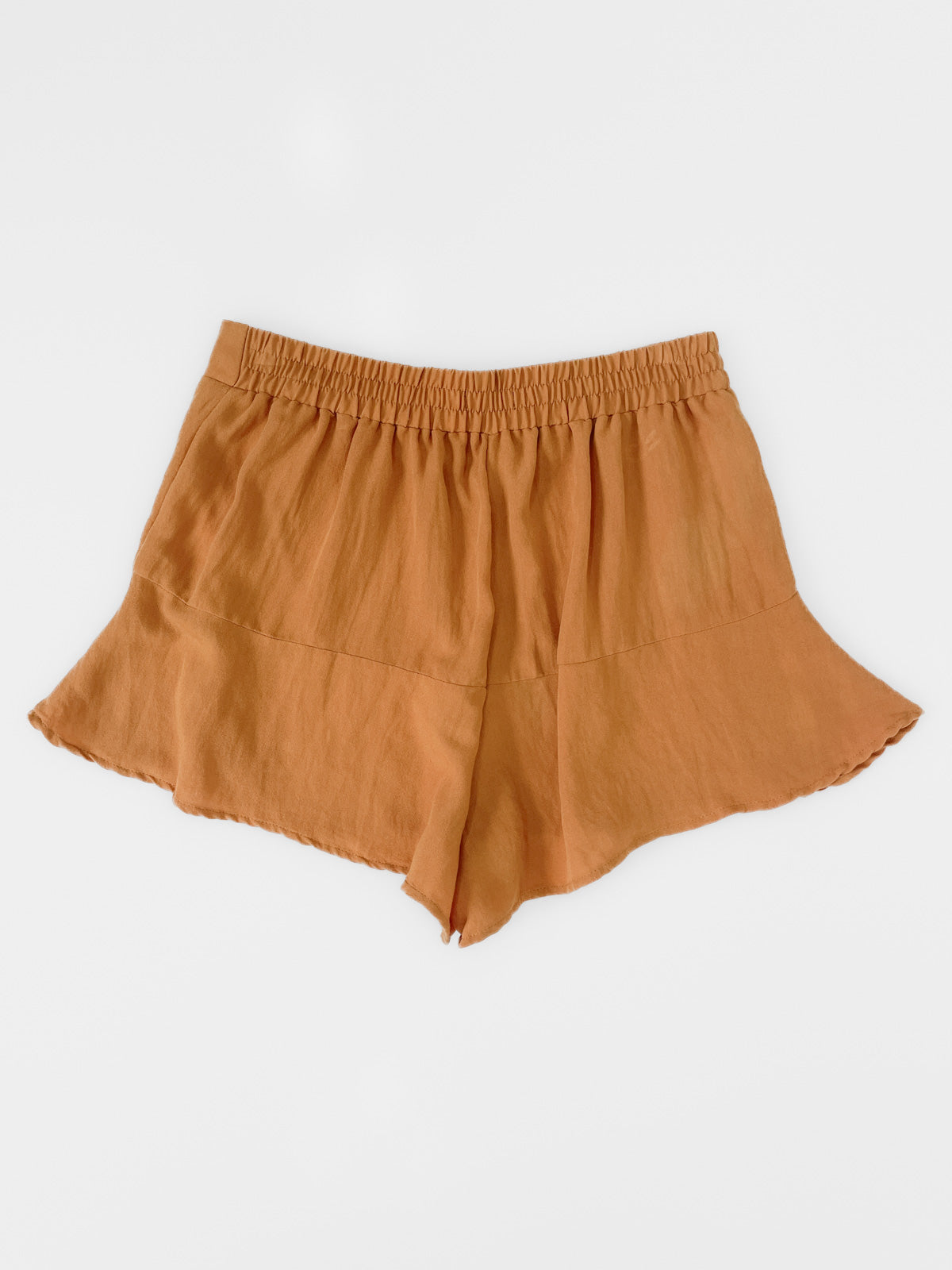 Fluted Rust Shorts