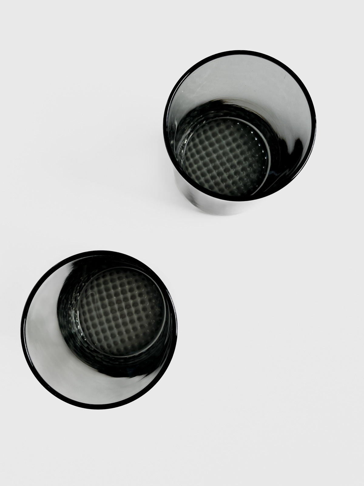 Sundown Black Lowball Whiskey Smoked Glass Tumblers