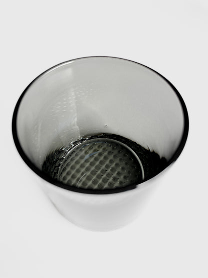 Sundown Black Lowball Whiskey Smoked Glass Tumblers