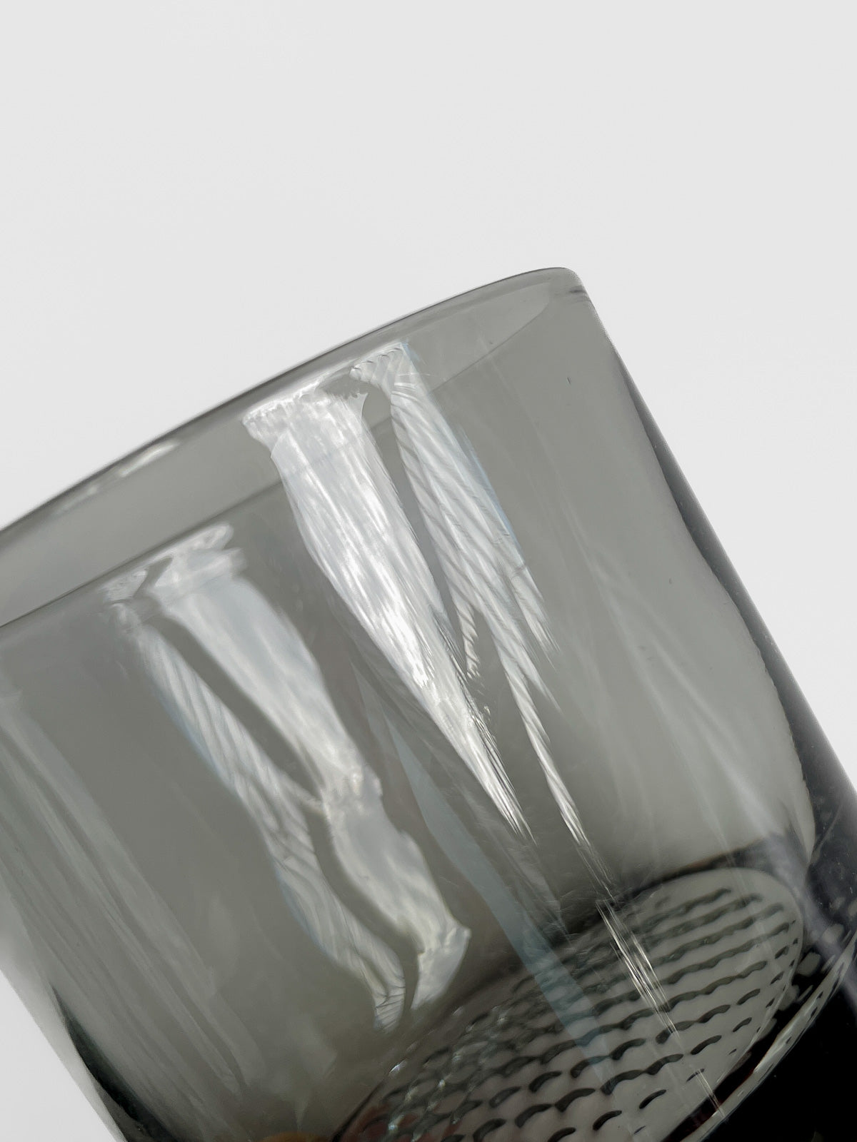 Sundown Black Lowball Whiskey Smoked Glass Tumblers