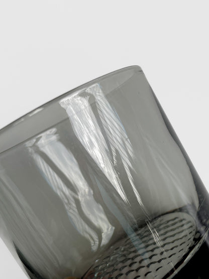 Sundown Black Lowball Whiskey Smoked Glass Tumblers