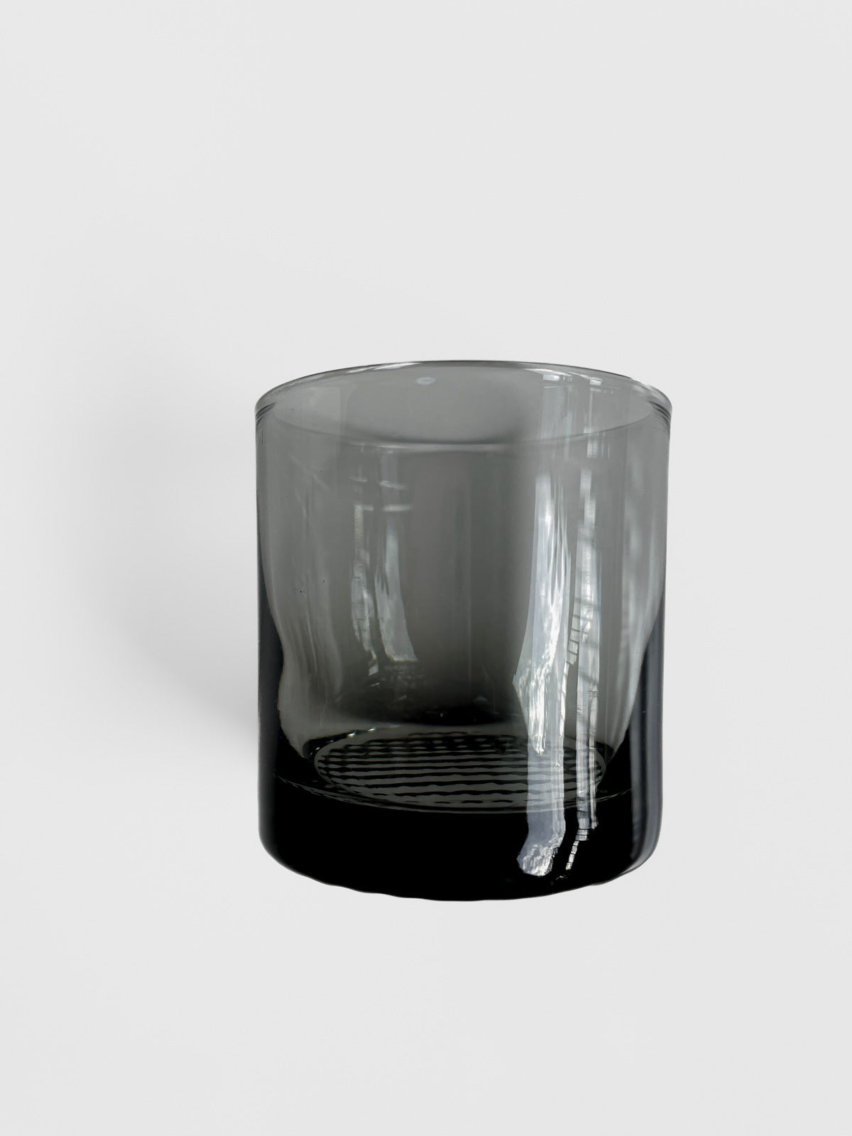 Sundown Black Lowball Whiskey Smoked Glass Tumblers