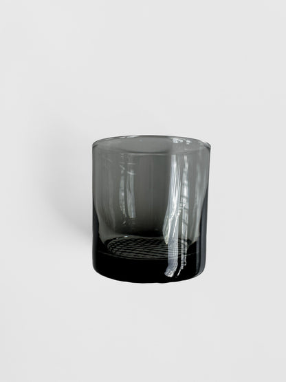 Sundown Black Lowball Whiskey Smoked Glass Tumblers