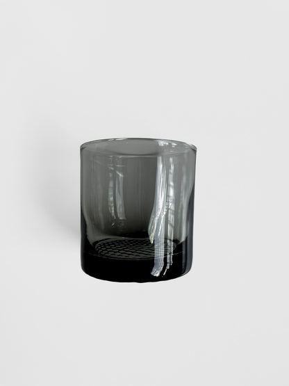 Sundown Black Lowball Whiskey Smoked Glass Tumblers