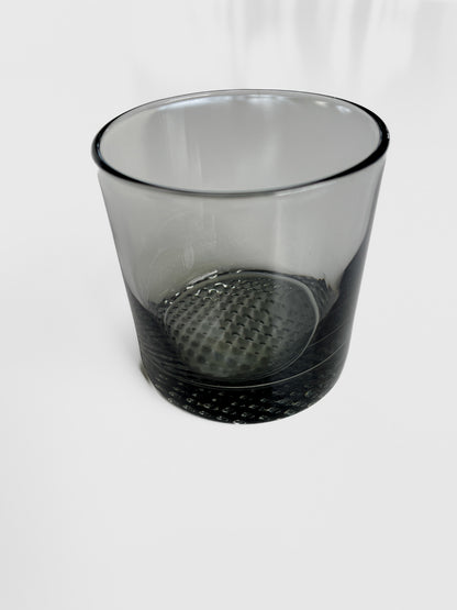 Sundown Black Lowball Whiskey Smoked Glass Tumblers