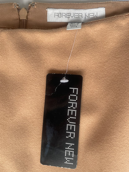 "Clarissa mini wrap skirt in camel"