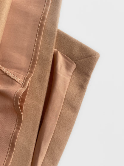 "Clarissa mini wrap skirt in camel"