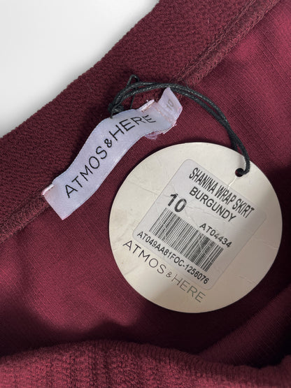Burgundy "Shanina Wrap Skirt"