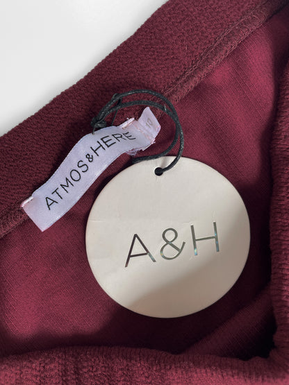Burgundy "Shanina Wrap Skirt"