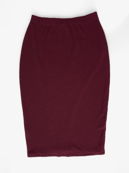 Burgundy "Shanina Wrap Skirt"