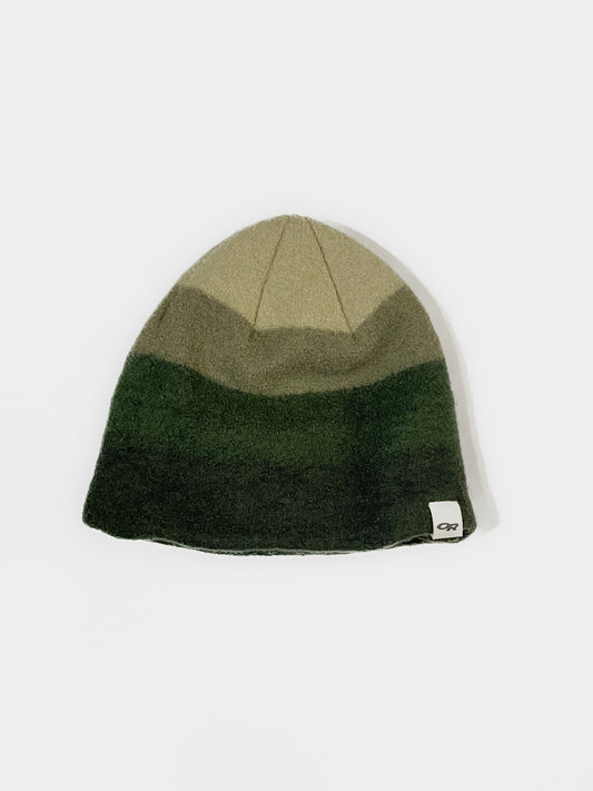 Boiled Wool Green Gradient Beanie