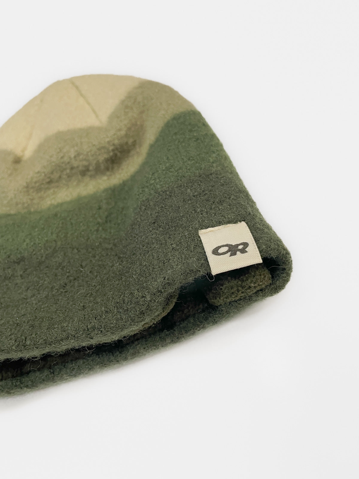 Boiled Wool Green Gradient Beanie