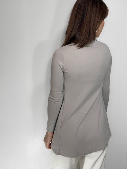 Grey Longline Stretch Blazer