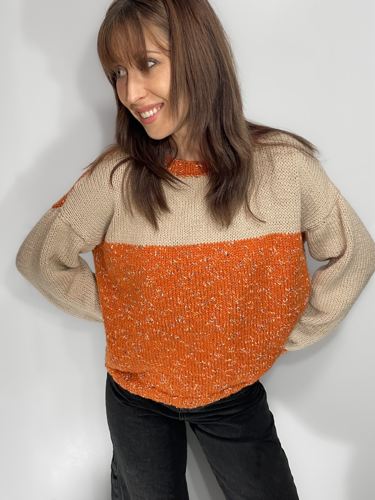 Pumpkin Spice Woollen Knit Jumper