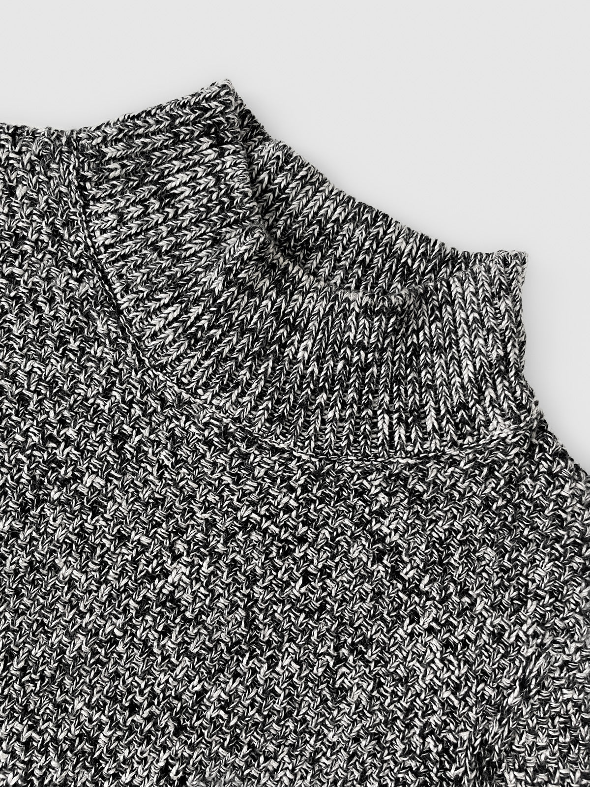 Cotton Cashmere Knit Sweater Dress in Grey Marle
