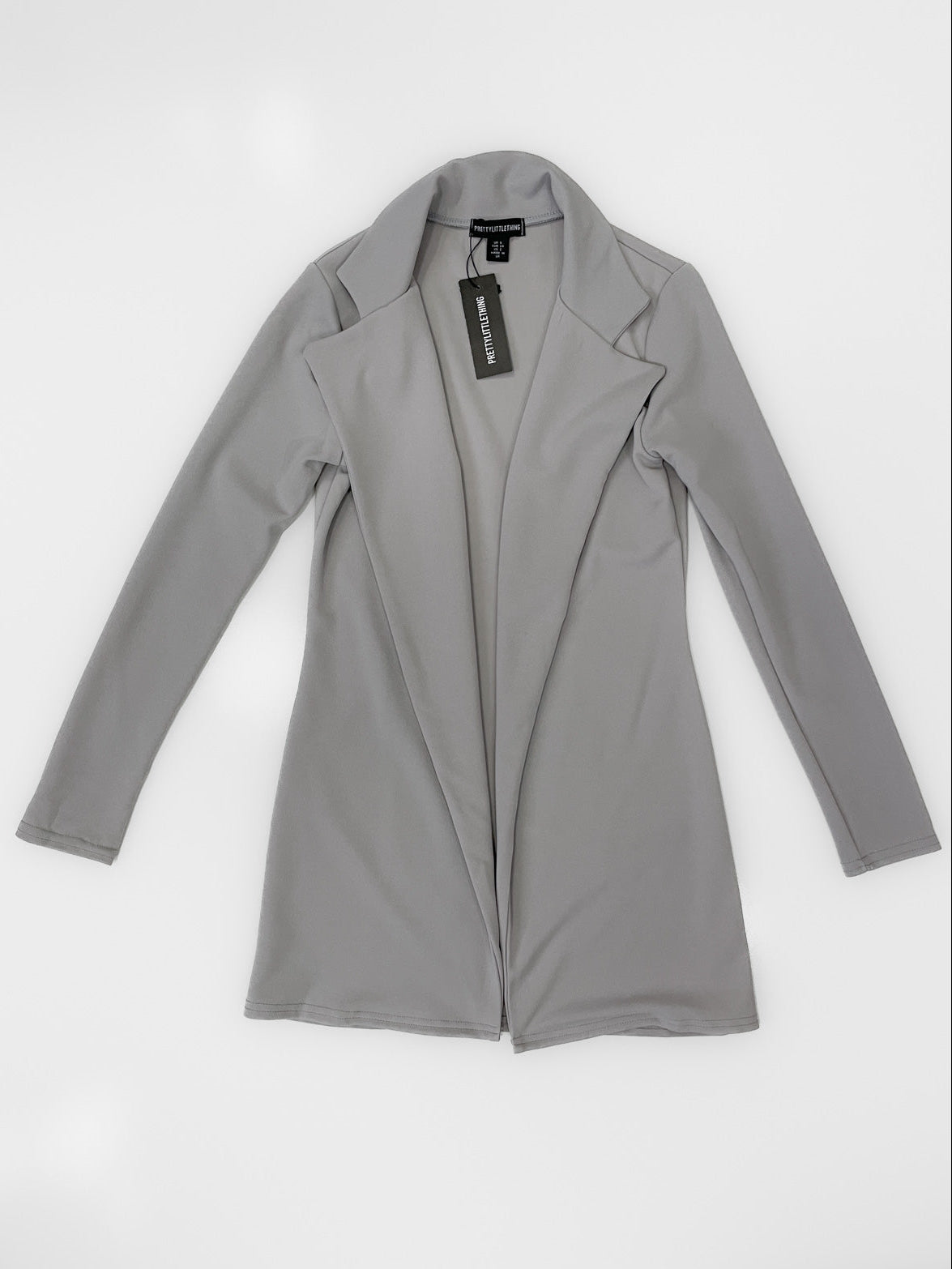 Grey Longline Stretch Blazer