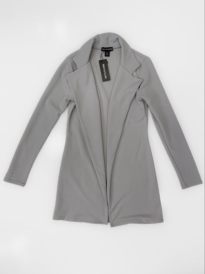 Grey Longline Stretch Blazer