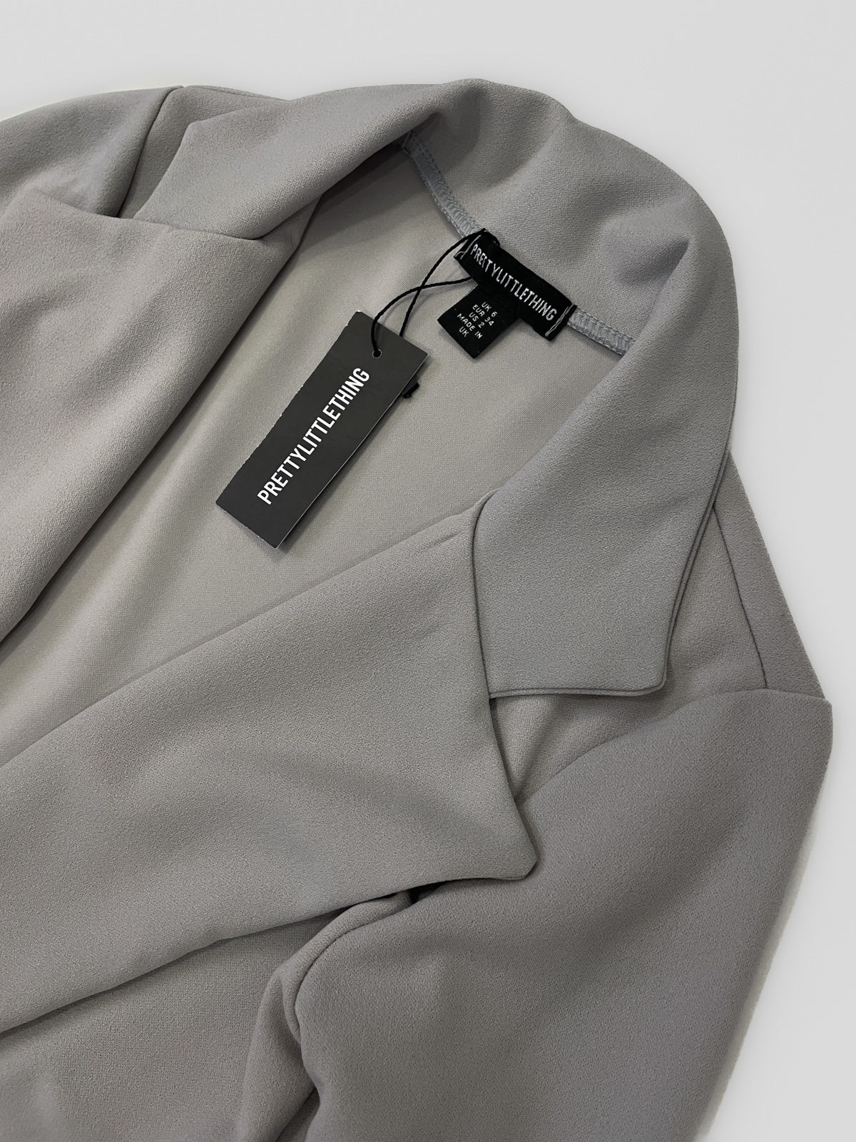 Grey Longline Stretch Blazer