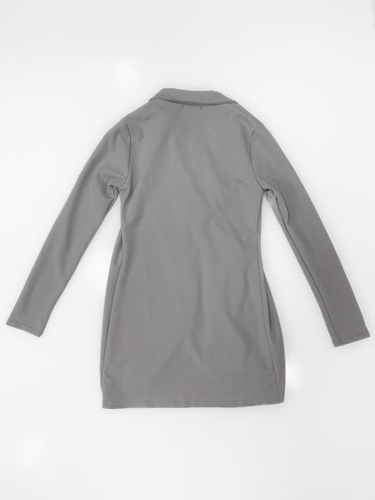 Grey Longline Stretch Blazer