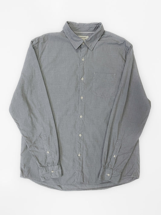 Country Road Cotton Shirt in Light Grey Chambray