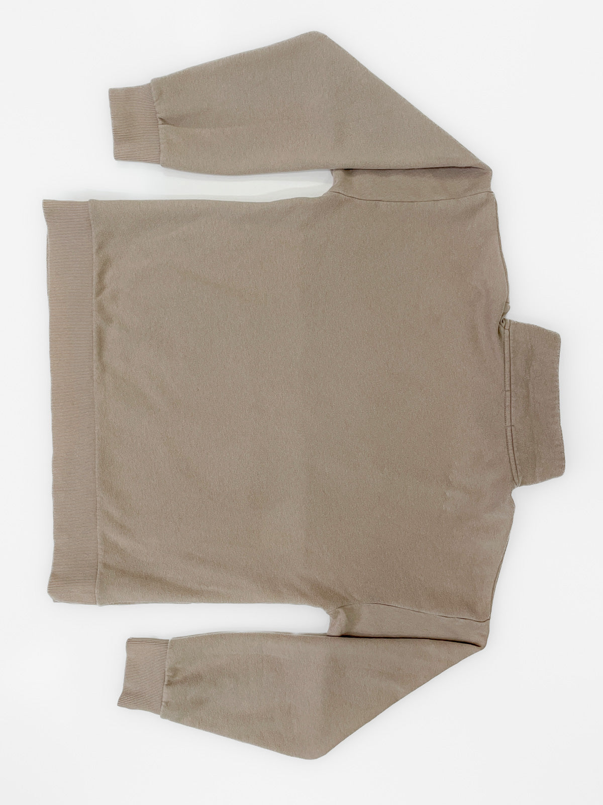 Taupe Funnel Neck Quarter Zip Jumper