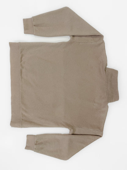 Taupe Funnel Neck Quarter Zip Jumper